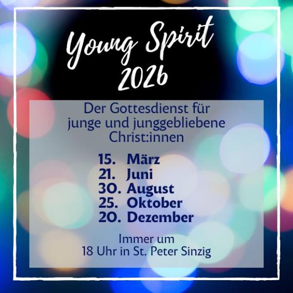 Termine für die Gottesdienste von Young Spirit