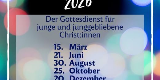Termine für die Gottesdienste von Young Spirit
