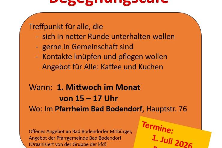 Begegnungscafe 2. Halbjahr