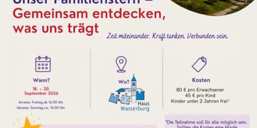 Flyer Familienwochenende (c) Pfarrei Sinzig Zum Guten Hirten Flyer Familienwochenende
