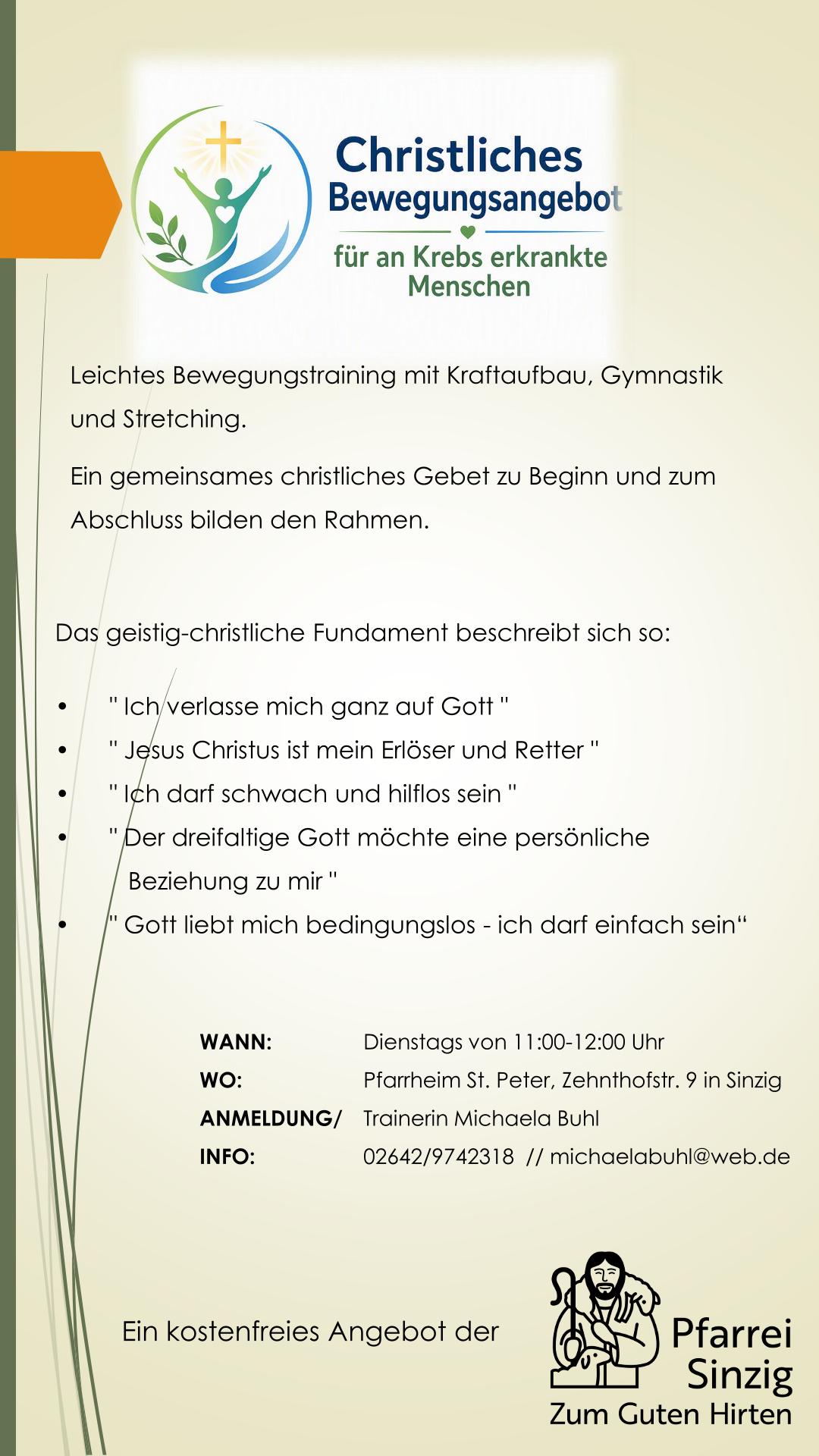Flyer chtistliches Bewegungsangebot-1 (c) Pfarrei Sinzig Zum Guten Hirten Flyer chtistliches Bewegungsangebot-1