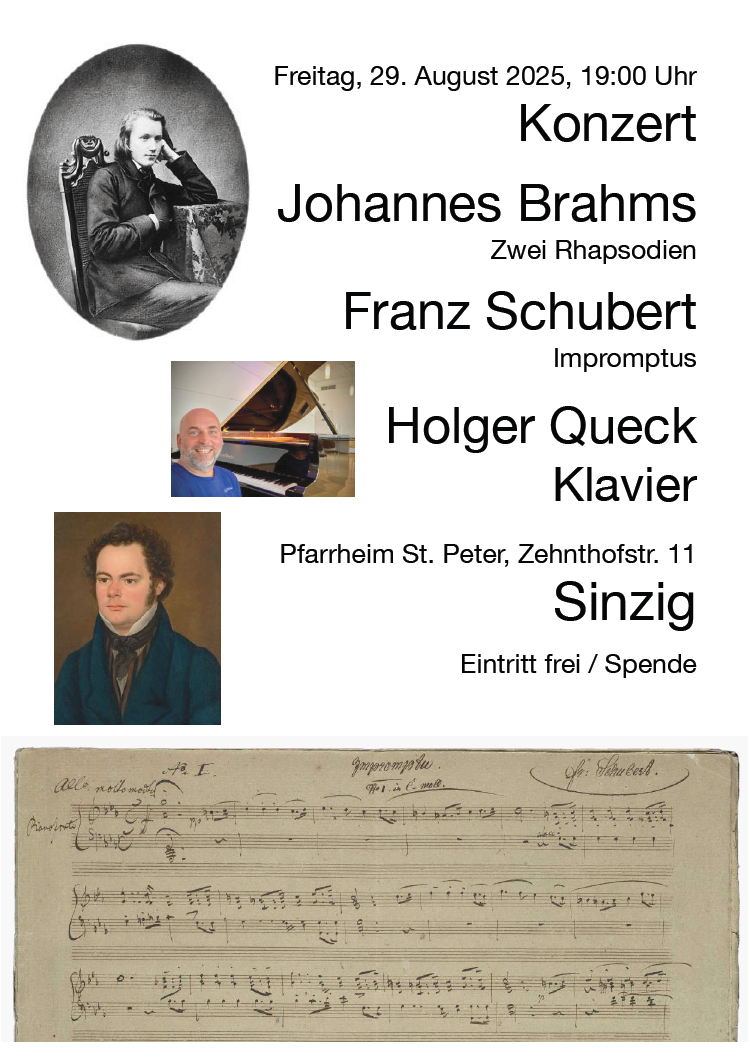 Konzertabend mit Holger Queck im Saal des Pfarrheims Sinzig