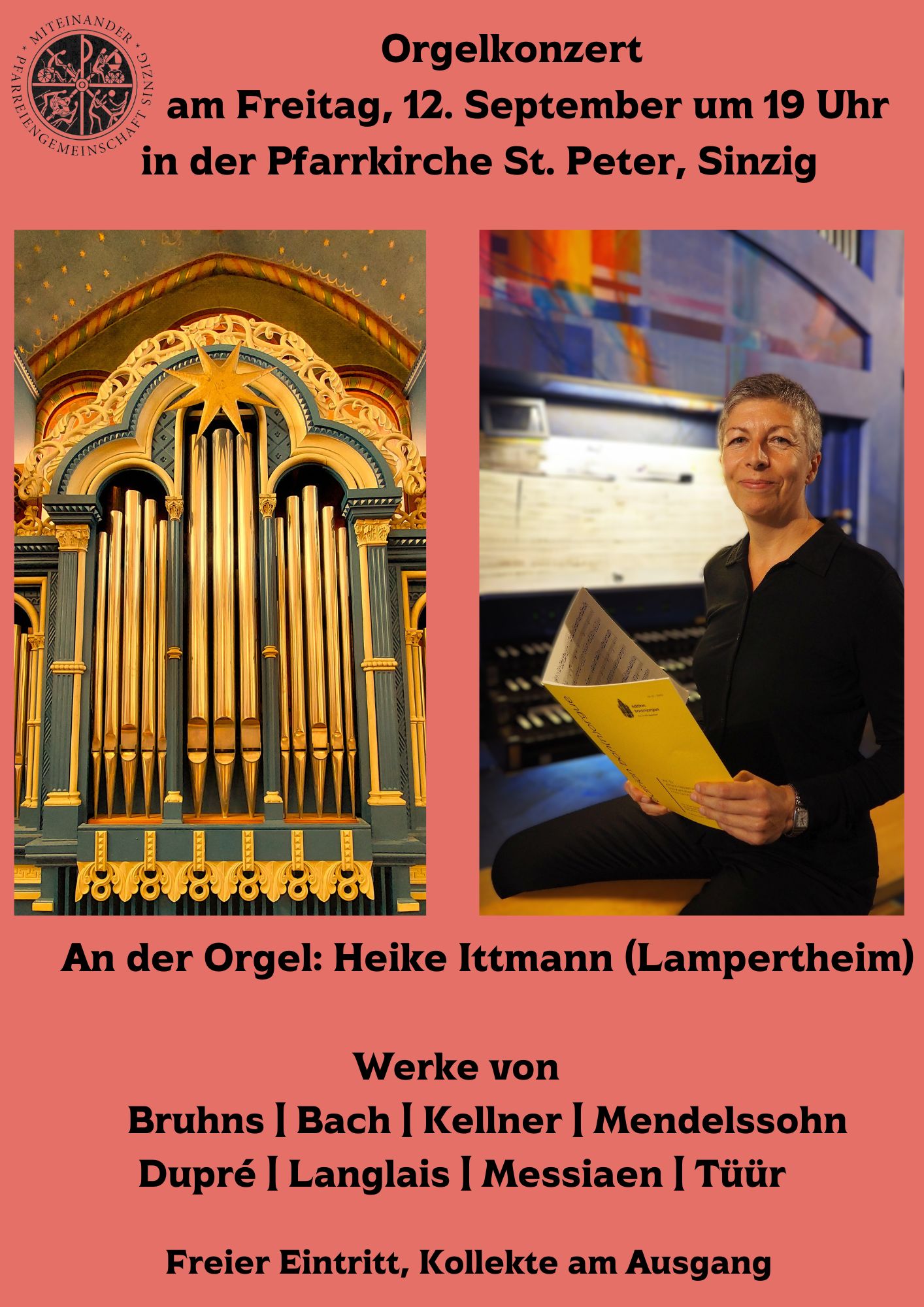Plakat Orgelkonzert Heike Ittmann